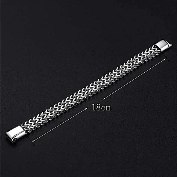 Stainless Steel Cuban Chain Magnetic Closure Hip Hop Bracelet - Picture 9 of 13